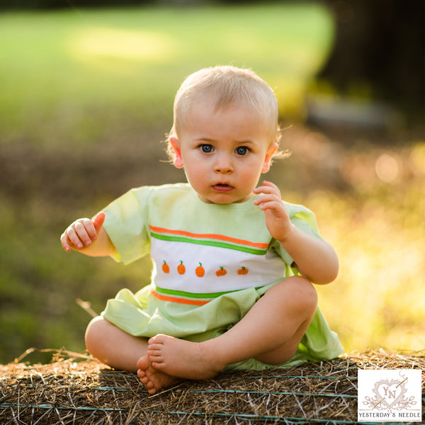 Yesterday's Needle Infant Boy Fall Pumpkin Bubble