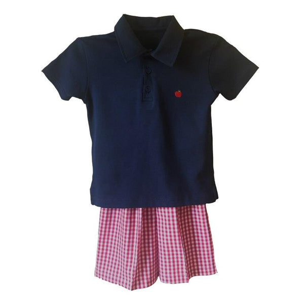 "For the Teacher" collection  Toddler Boy's Polo & Elastic Waist Shorts Set