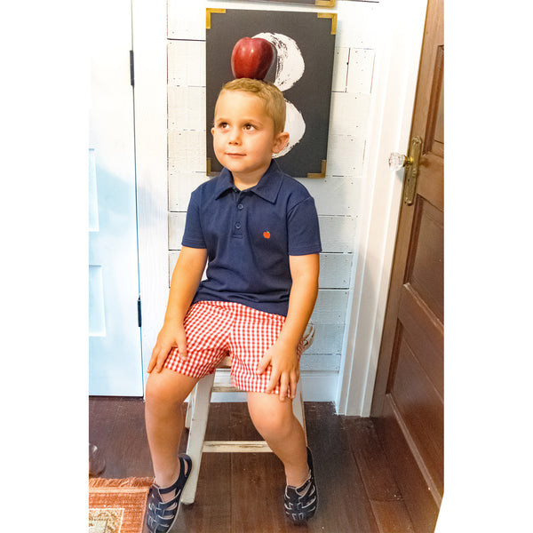 "For the Teacher" collection  Toddler Boy's Polo & Elastic Waist Shorts Set